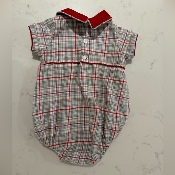Dondolo Smocked Holiday Baby Boy Bubble - Picture 5 of 10